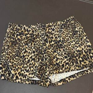 Nili Lotan Leopard Print Athletic Shorts - Brown/Black